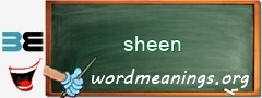 WordMeaning blackboard for sheen